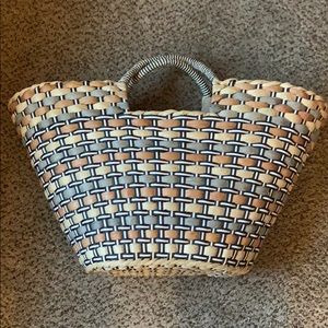 wicker beach tote